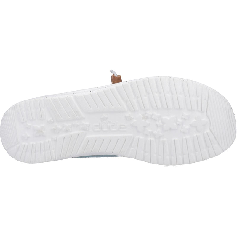 HEYDUDE Wendy Heathered Slub Tropical Mocassins Bleus Pour Femmes