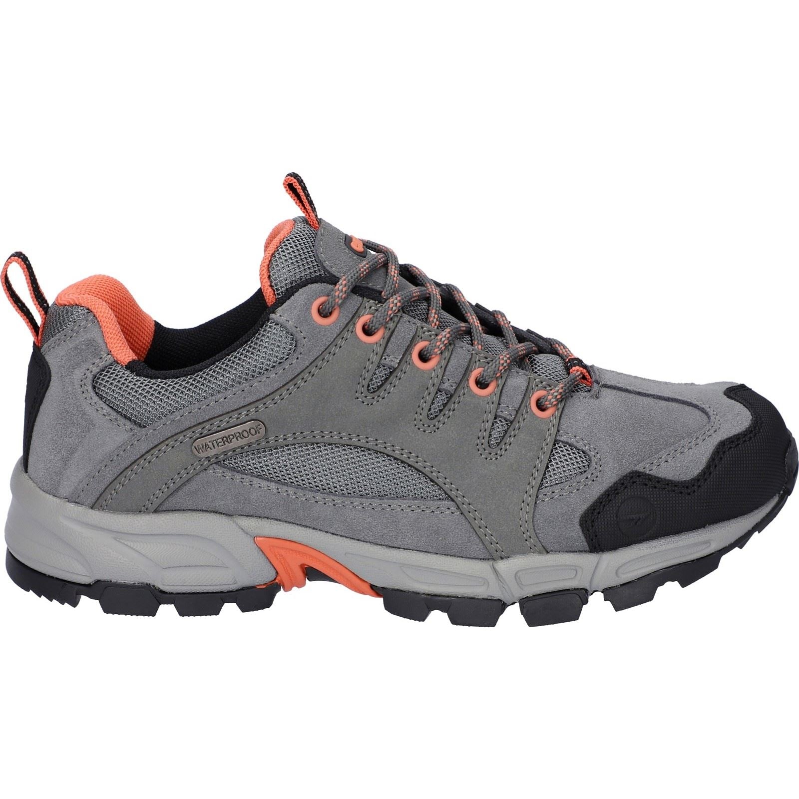Hi-Tec Auckland Lite Bottes De Randonnée En Cuir Pour Femme En Acier/corail/gris Frais