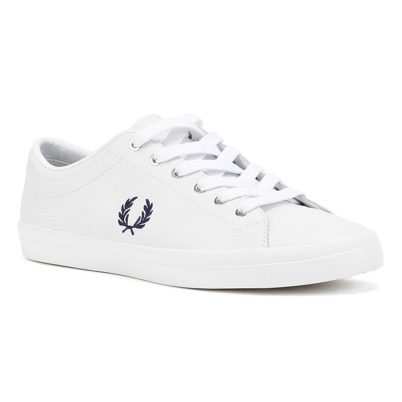 Fred Perry Baseline Baskets Blanches En Cuir Pour Hommes
