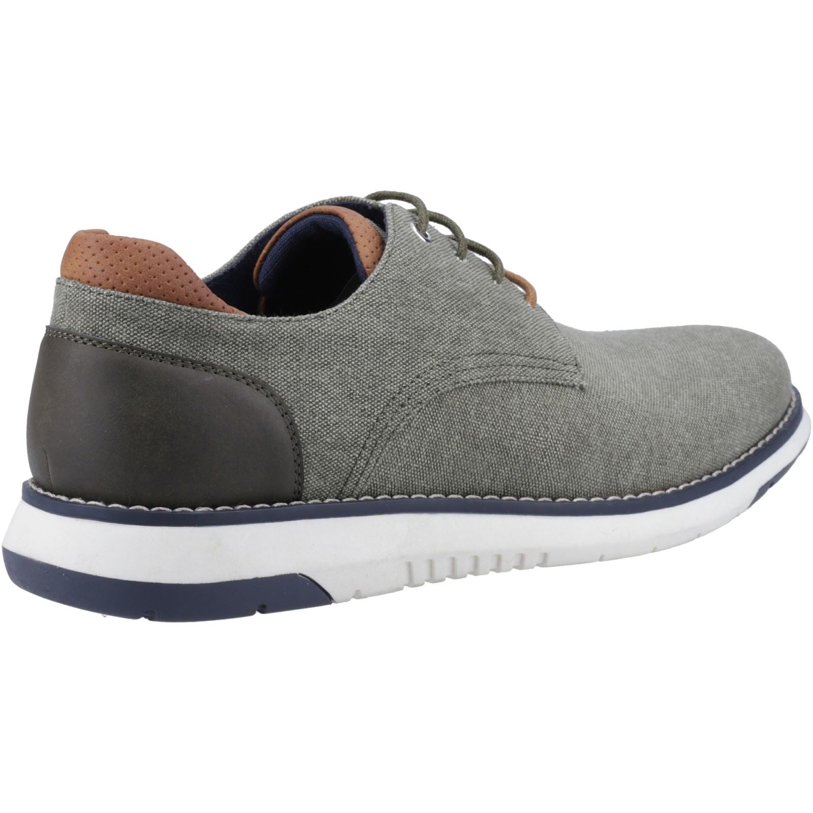 Hush Puppies Bruce Chaussures À Lacets Pour Hommes En Toile Kaki