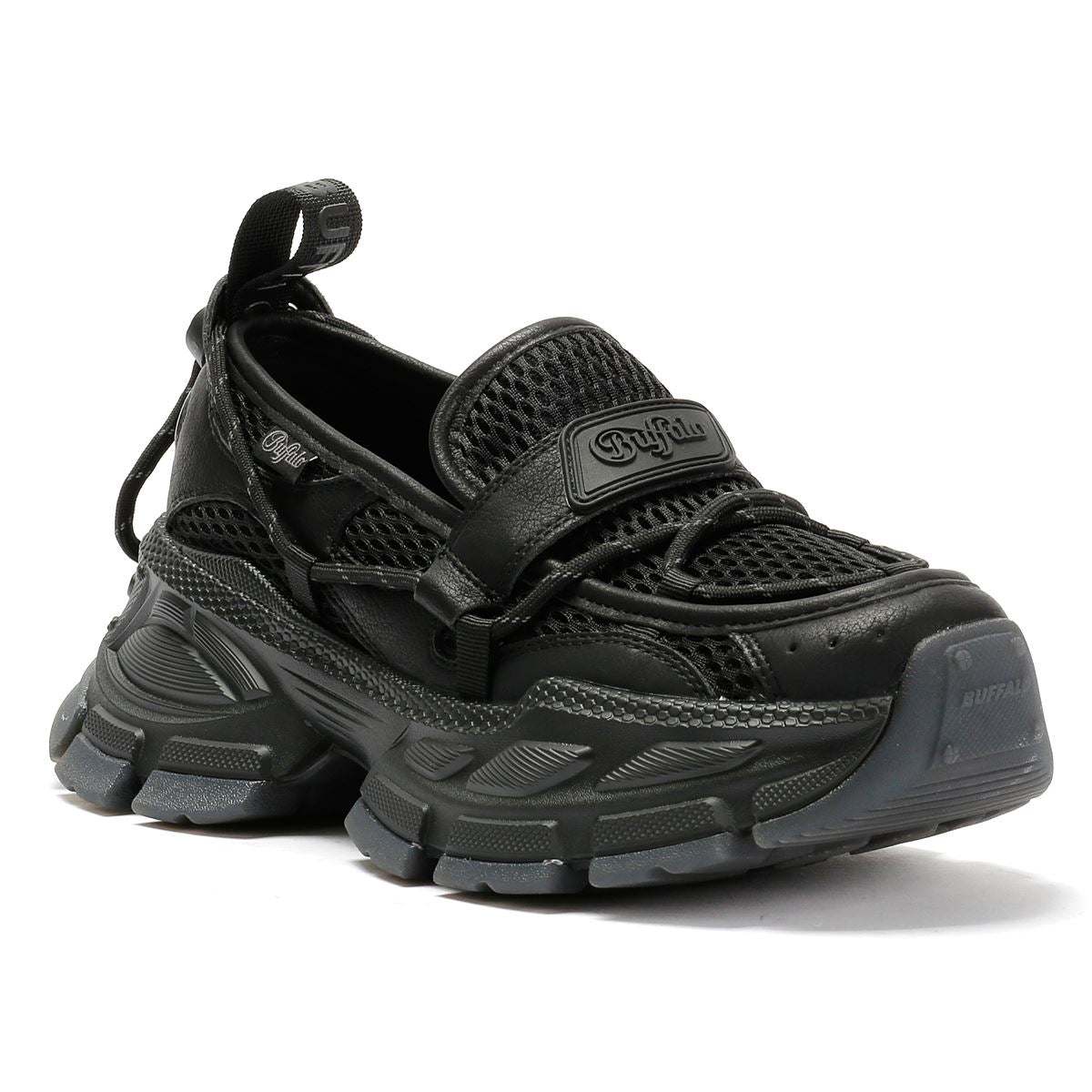 Buffalo Loafer TEC Mocassins Noirs Pour Femmes