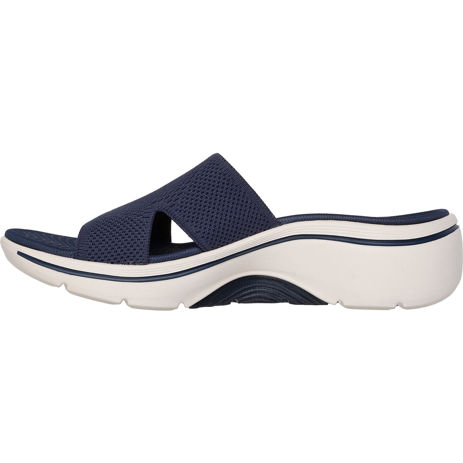 Skechers Go Walk Arch Fit 2.0 Sandales Pour Femmes En Toile Bleu Marine