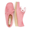 Clarks Originals Wallabee Chaussures Roses Pour Femmes En Suède