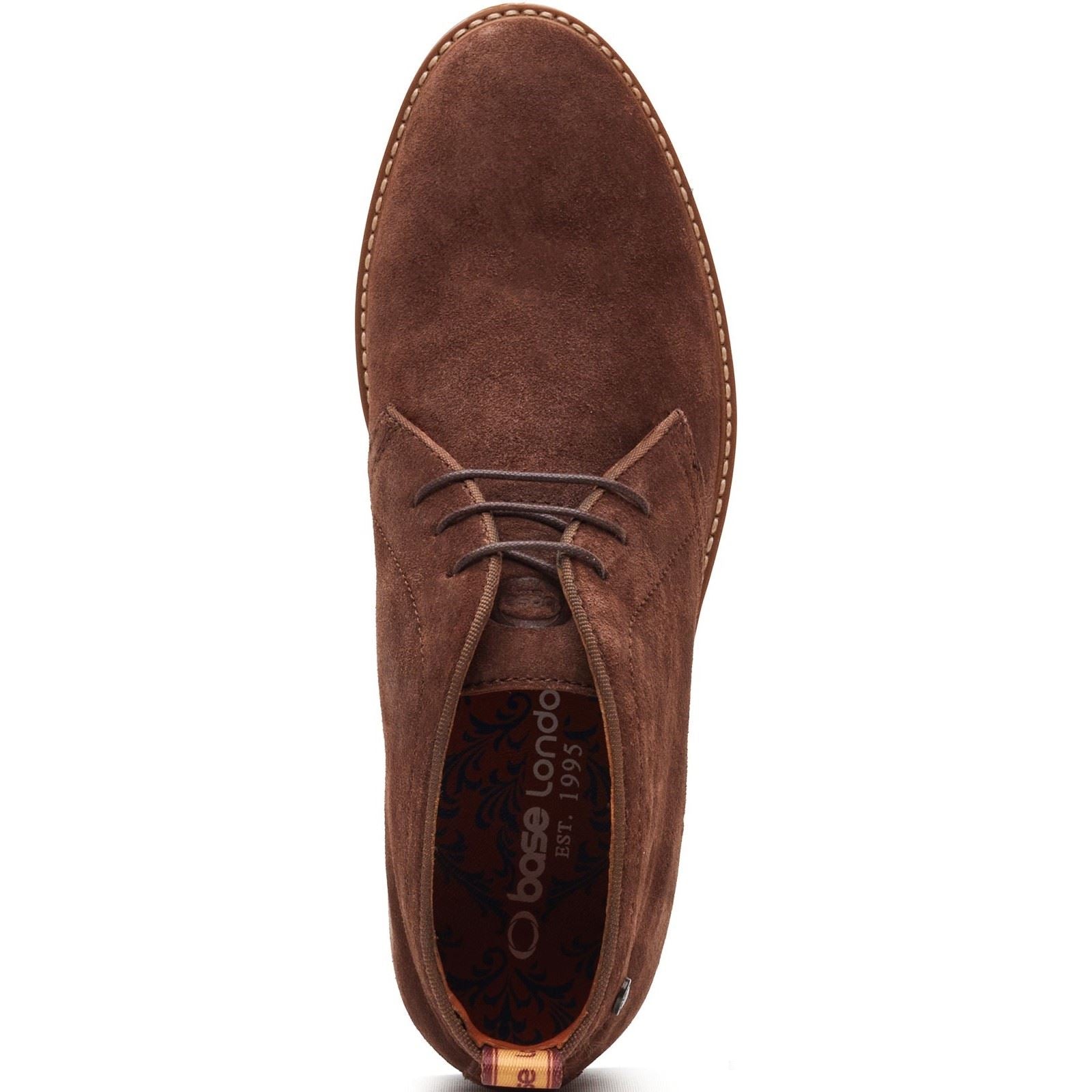 Base London Carlton Chukka Bottes En Cuir Pour Hommes Marron