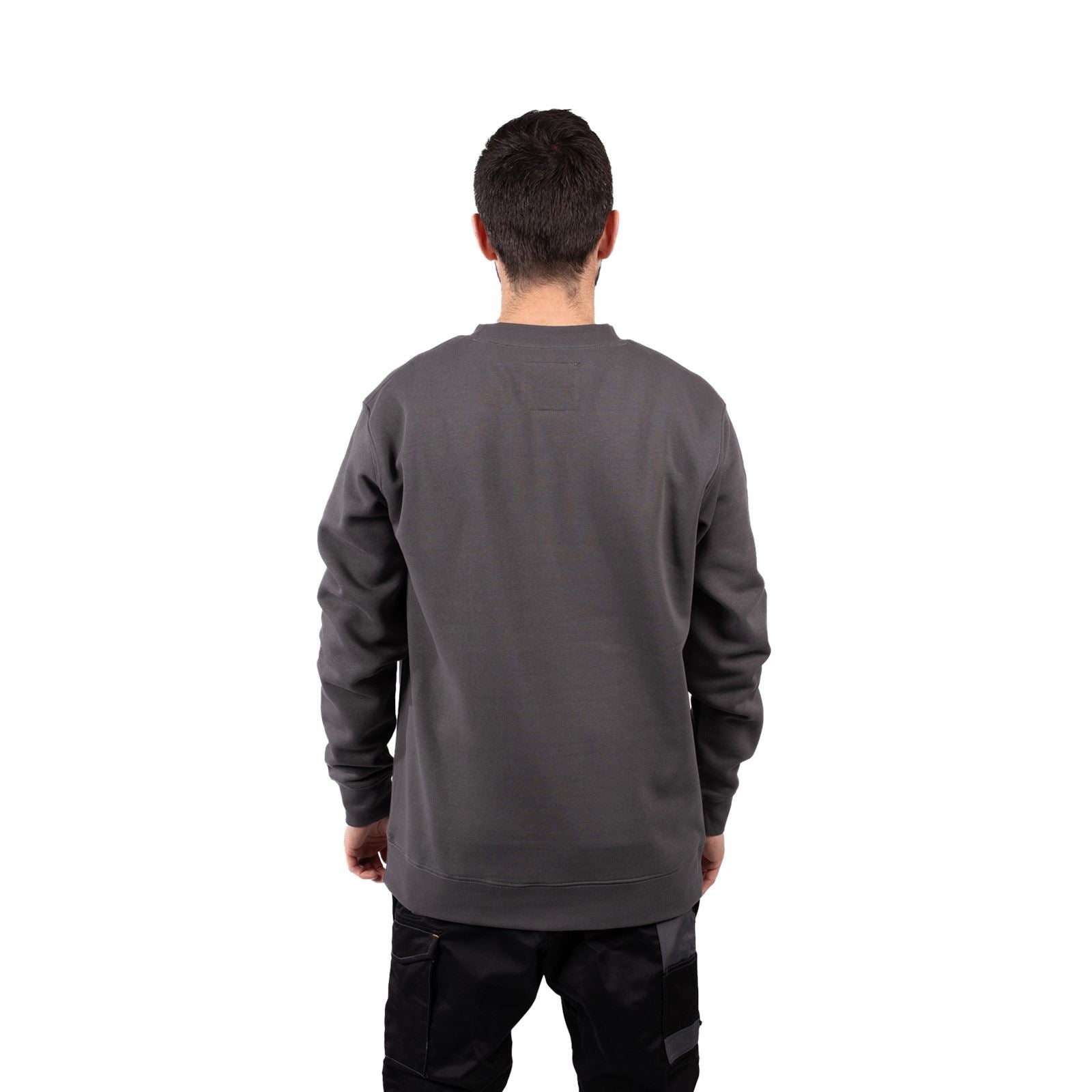 Caterpillar Midweight Crewneck Sweatshirt En Coton Pour Homme Gris