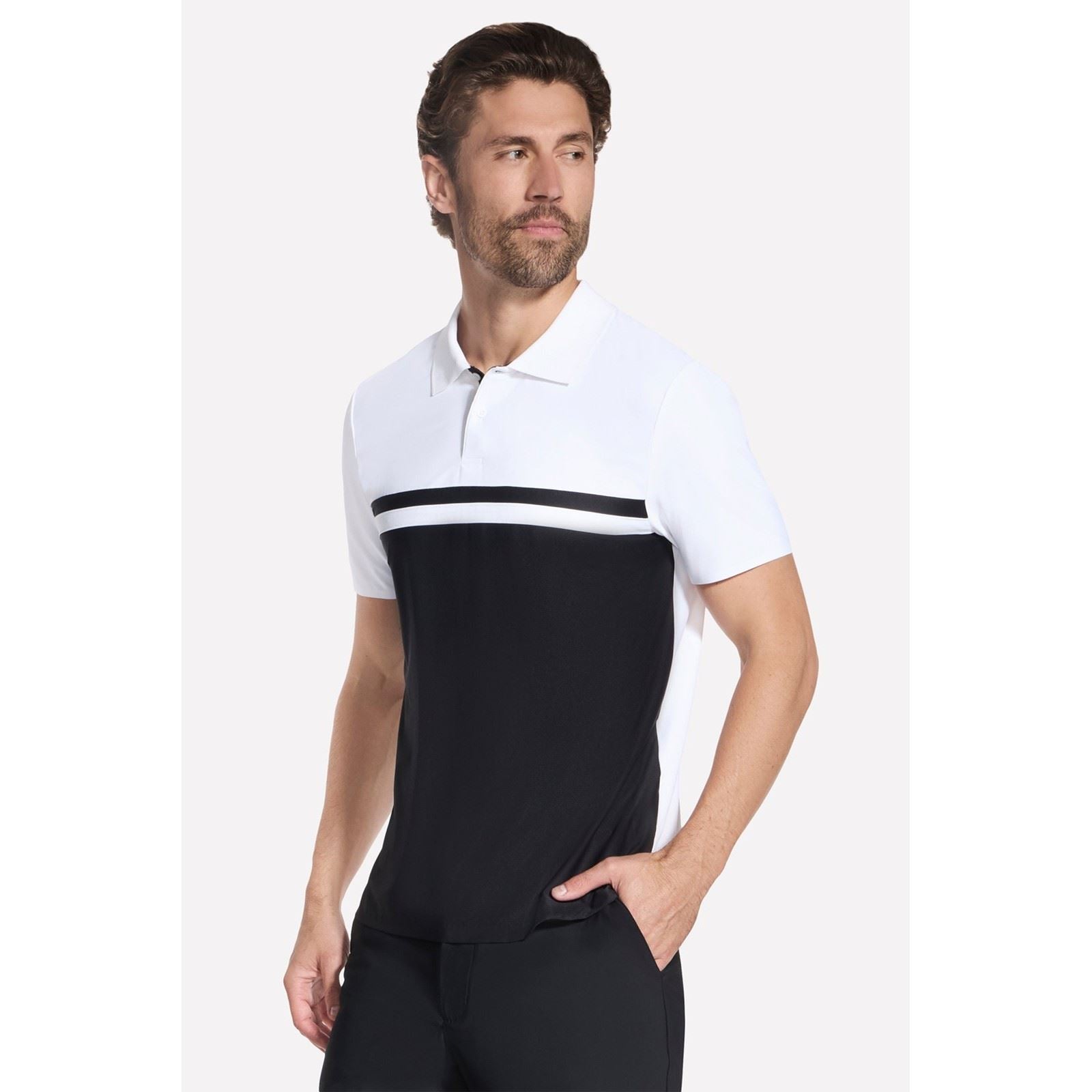 Skechers Skechers Ace Tour Polo Polo Ace Tour En Polyester Pour Homme Chemise Polo Blanche