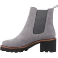Hush Puppies Gaia Bottes Chelsea À Talons En Cuir Pour Femmes Couleur Gris.