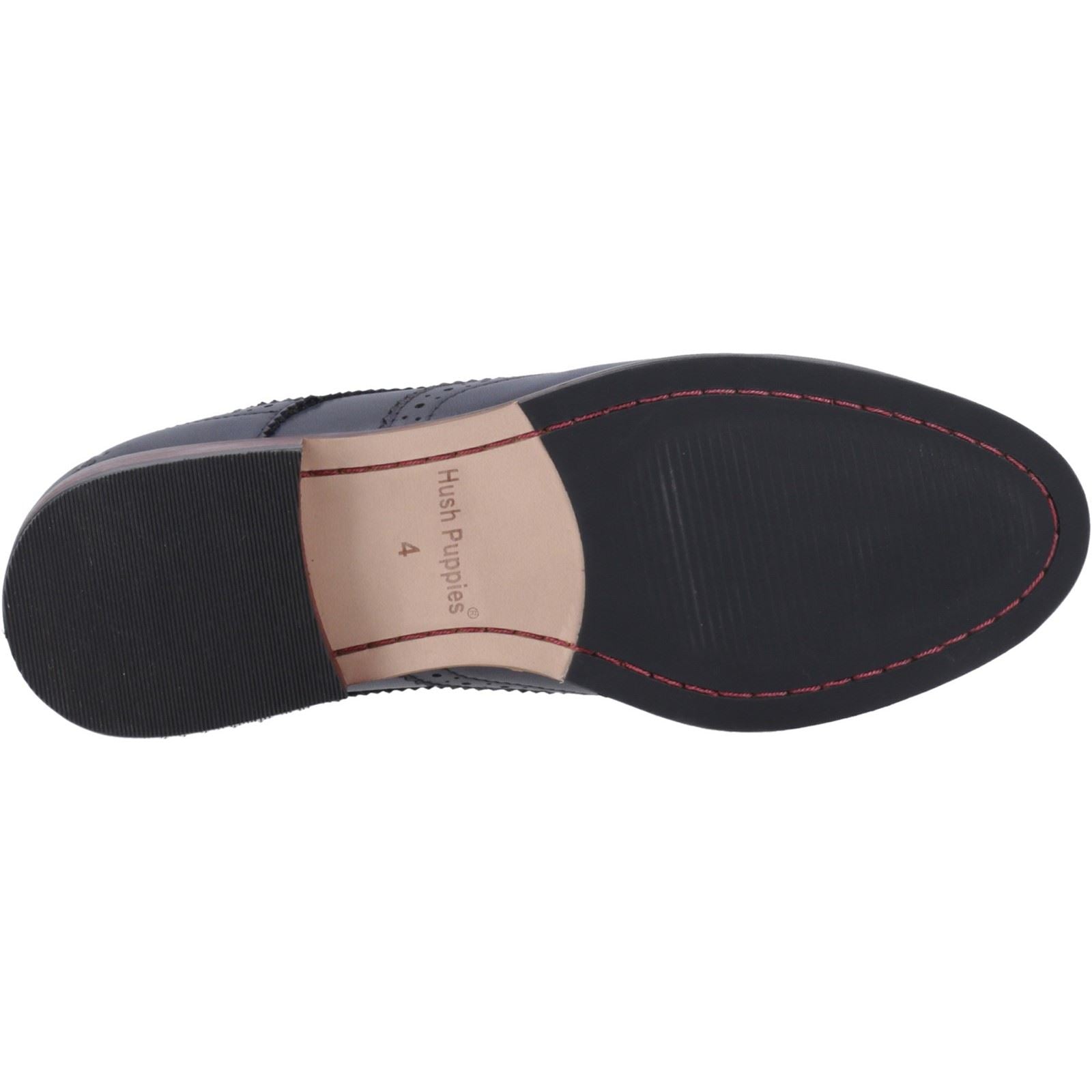 Hush Puppies Natalia Chaussures Richelieu En Cuir Bleu Marine Pour Femmes