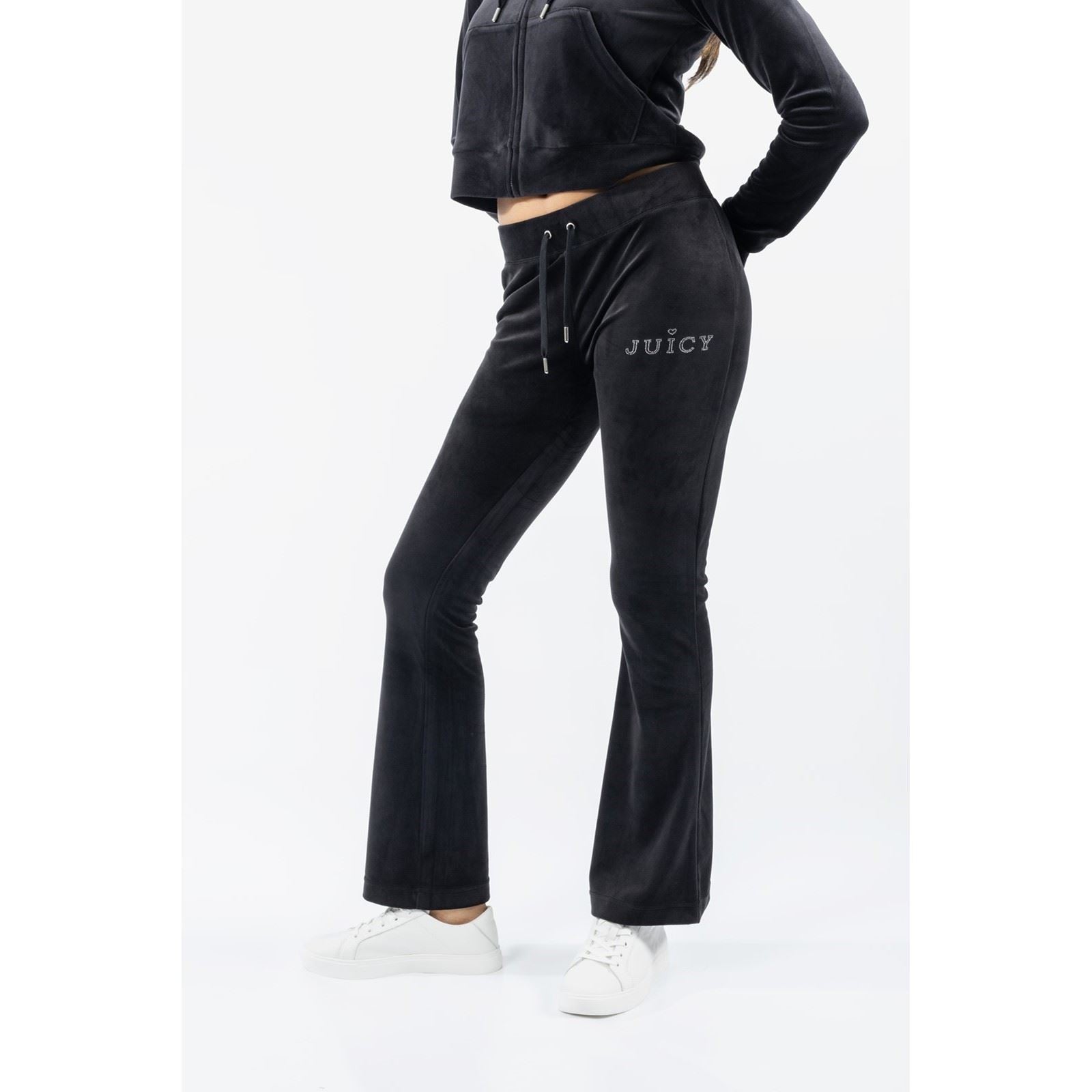 Juicy Couture Regal Lisa Pantalons De Jogging Noirs En Polyester Pour Femmes