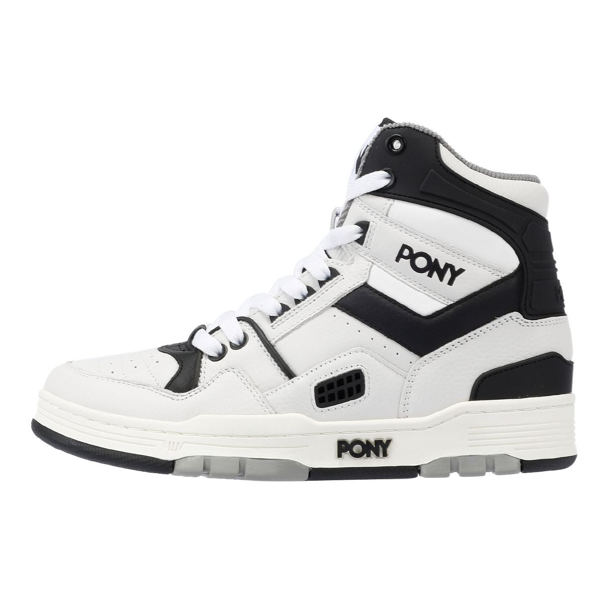 Pony M_100 Des Baskets En Cuir Blanches/Noires