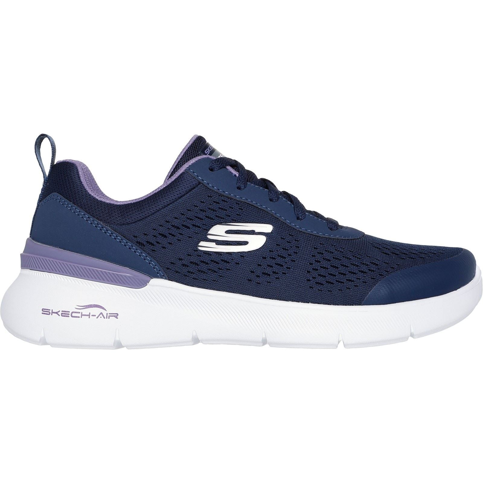 Skechers Skech-Air Dynamight 2.0 New Heights Baskets Femme En Toile Bleu Marine/Lavande