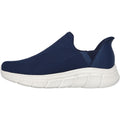 Skechers BOBS Sport B Flex Resilient Baskets Homme En Toile Bleu Marine