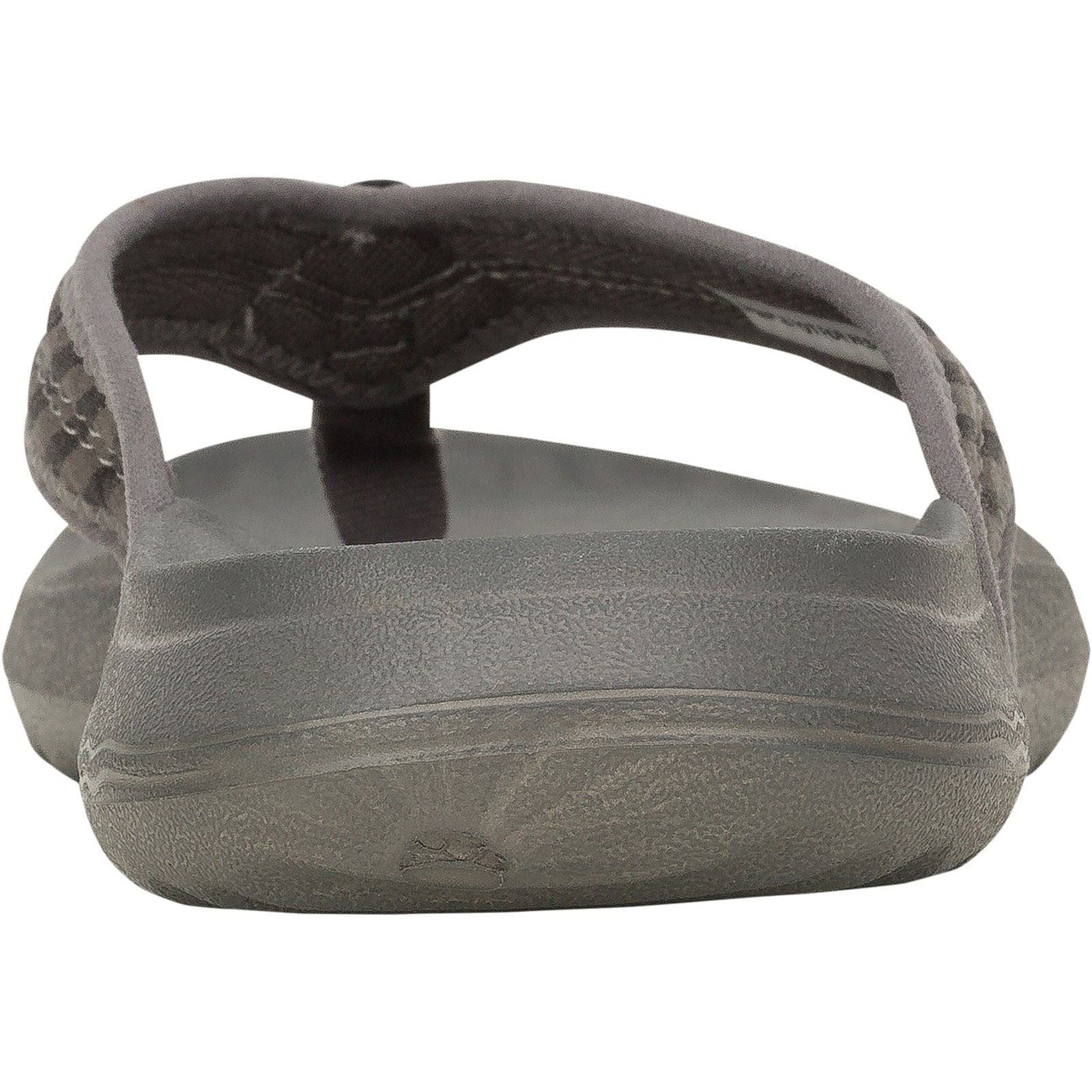 HEYDUDE Myers Flip Nu Prep Tongs Pour Hommes En Mélange De Coton Noir/Gris Granit