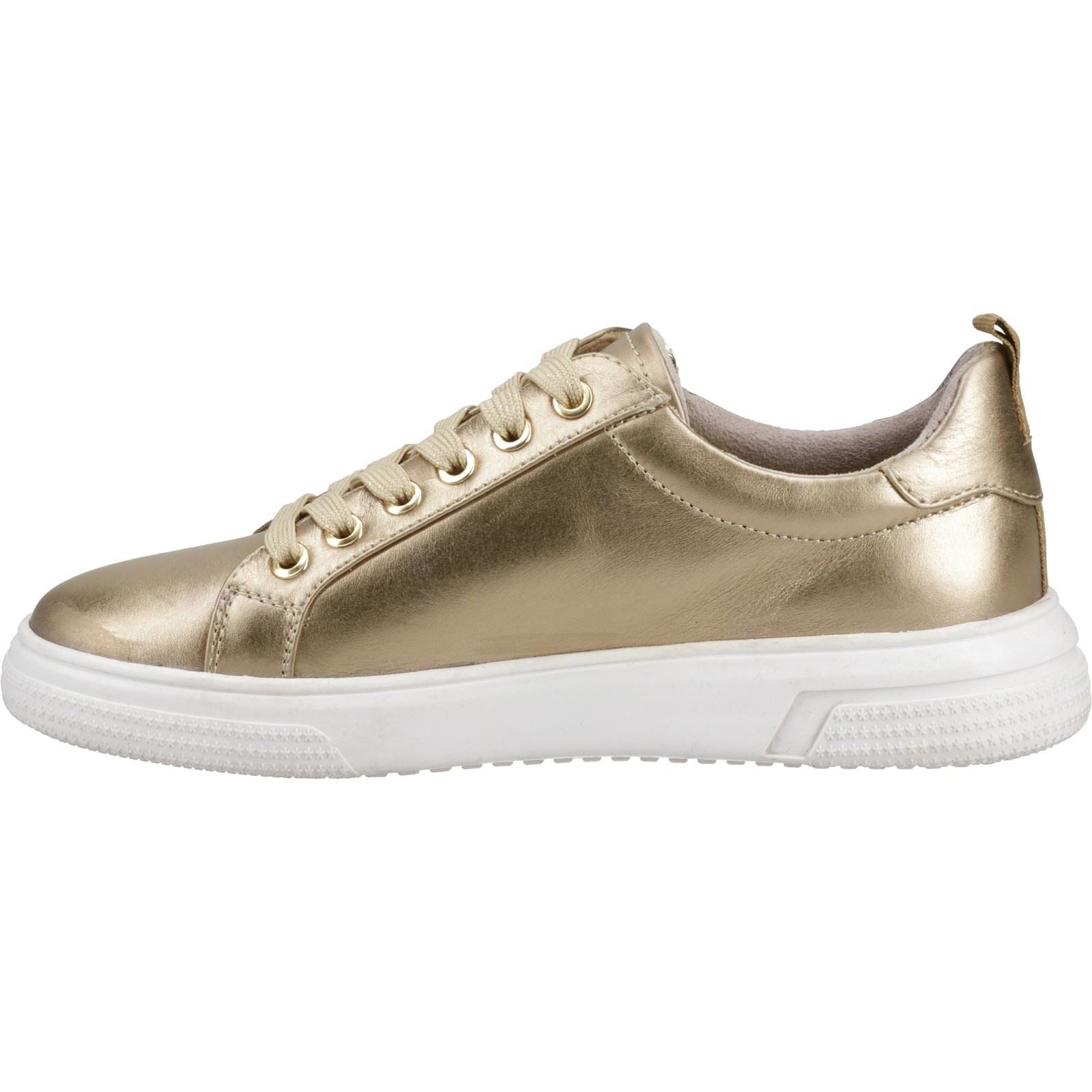 Hush Puppies Martha Chaussures De Sport En Cuir Pour Femmes Dorées