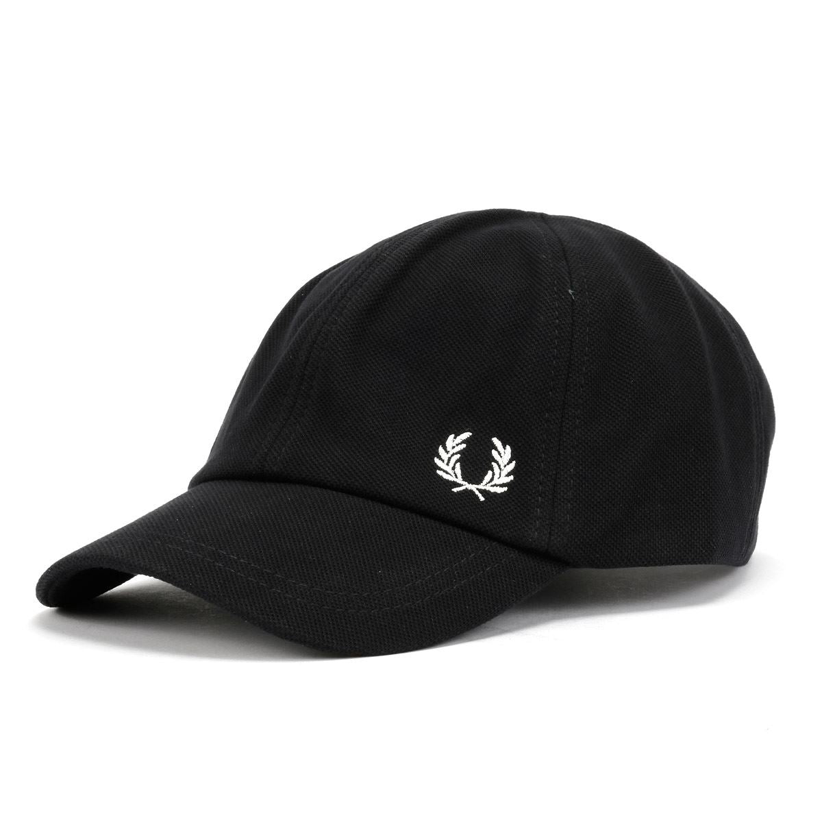 Fred Perry Pique Classic Coton Casquettes Noire/Blanche