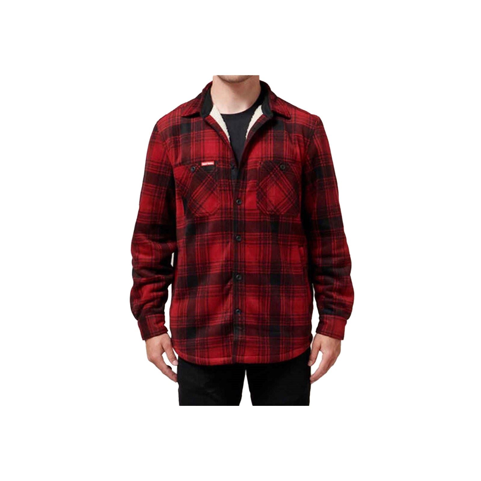 Hard Yakka Sherpa Veste En Polaire Rouge Pour Homme
