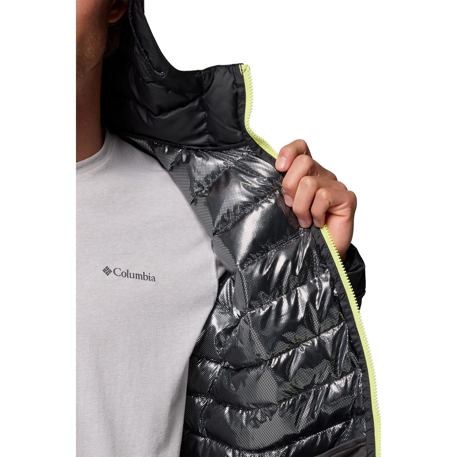 Columbia Powder Lite II Hooded Jacket Veste En Duvet Bleue Pour Homme