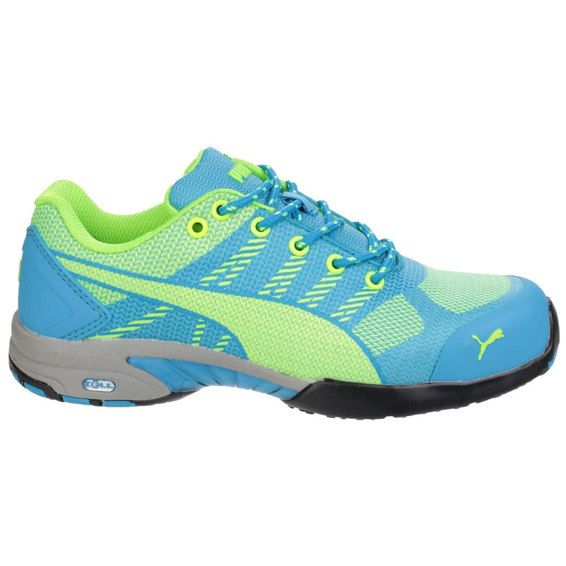 Puma Safety Baskets De Sécurité Bleues Pour Femmes En Textile Tricoté Celerity