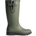 Hunter Field Downpour Bottes De Wellington En Caoutchouc Pour Femmes Vert Olive Foncé/Noir