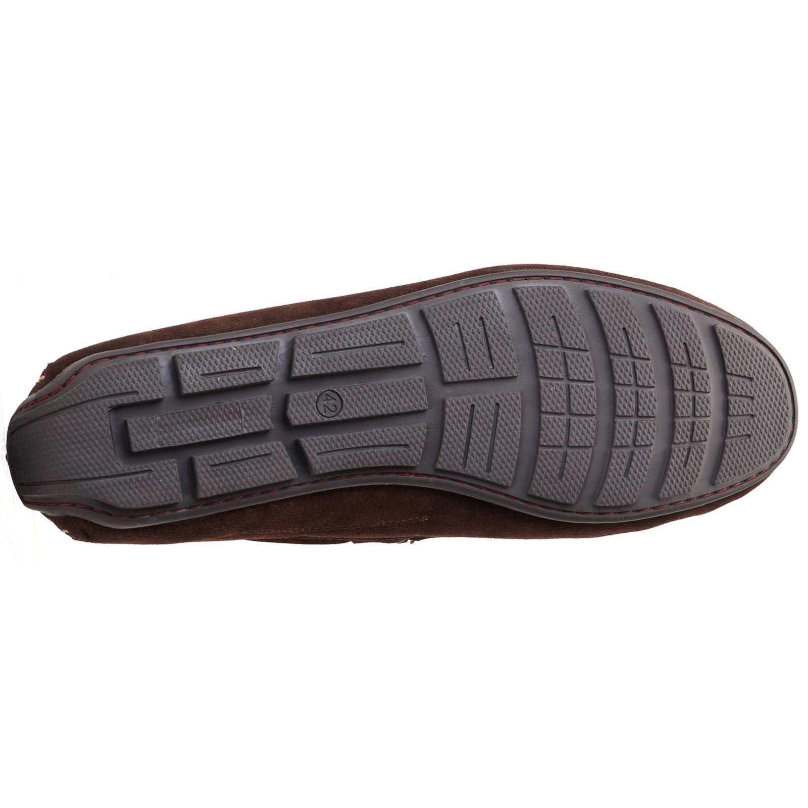 Base London Brooks Mocassins En Cuir Pour Hommes Brun Brûlé
