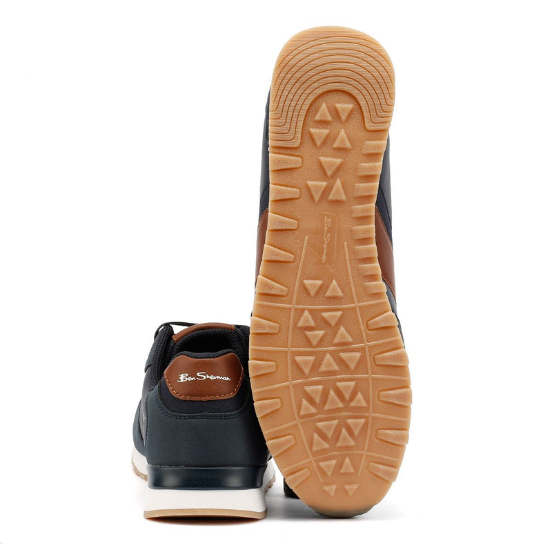 Ben Sherman Owen Retro Baskets Bleues Pour Hommes