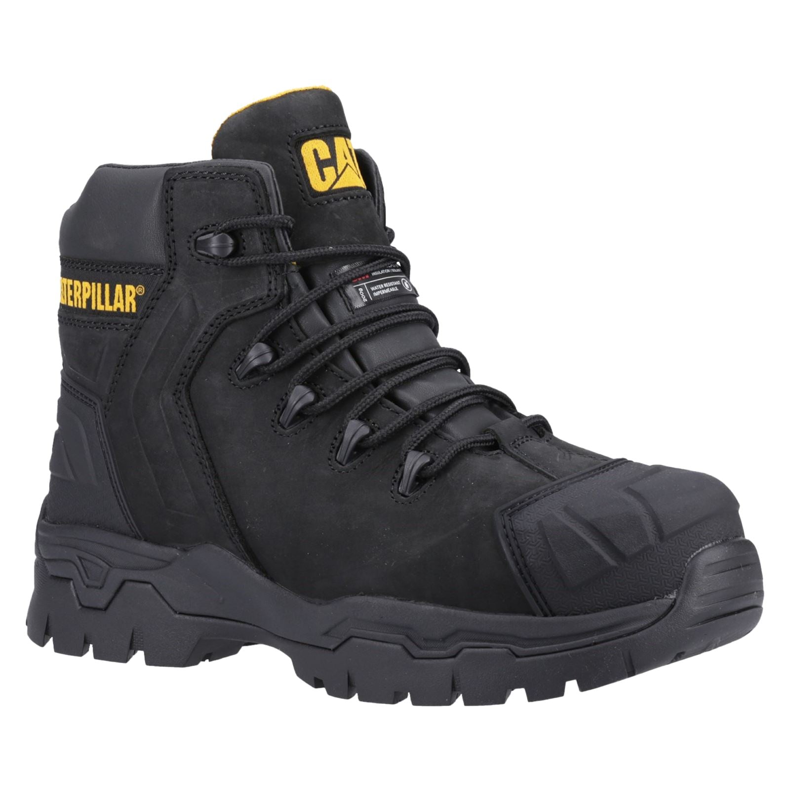 Caterpillar Bottes De Sécurité En Cuir Noir Everett S3 Wp