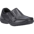 Hush Puppies Morgan Chaussures Noires Pour Garçons En Cuir