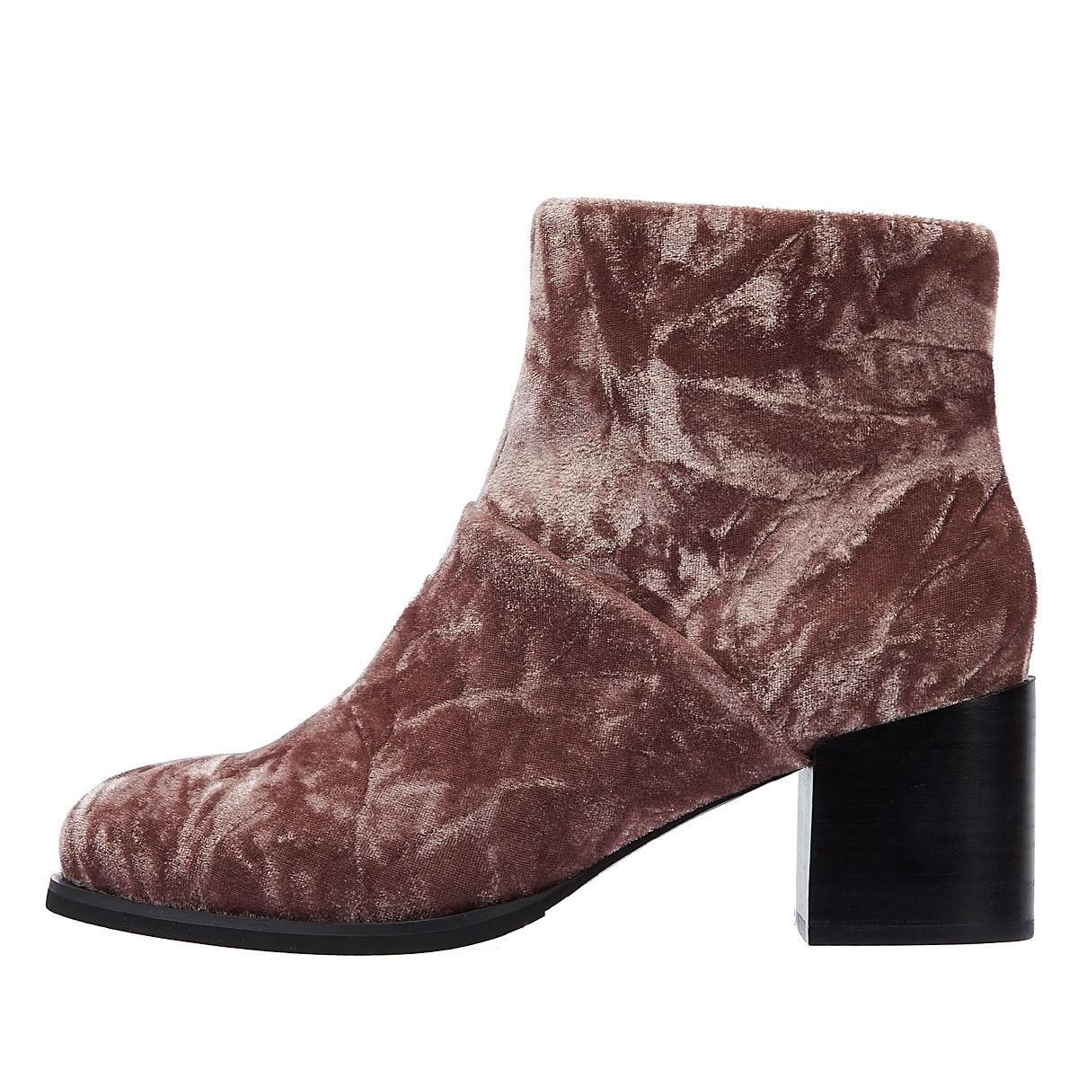 Shoe The Bear Ceci Bottes Marron Pour Femmes En Velours Profond Blush
