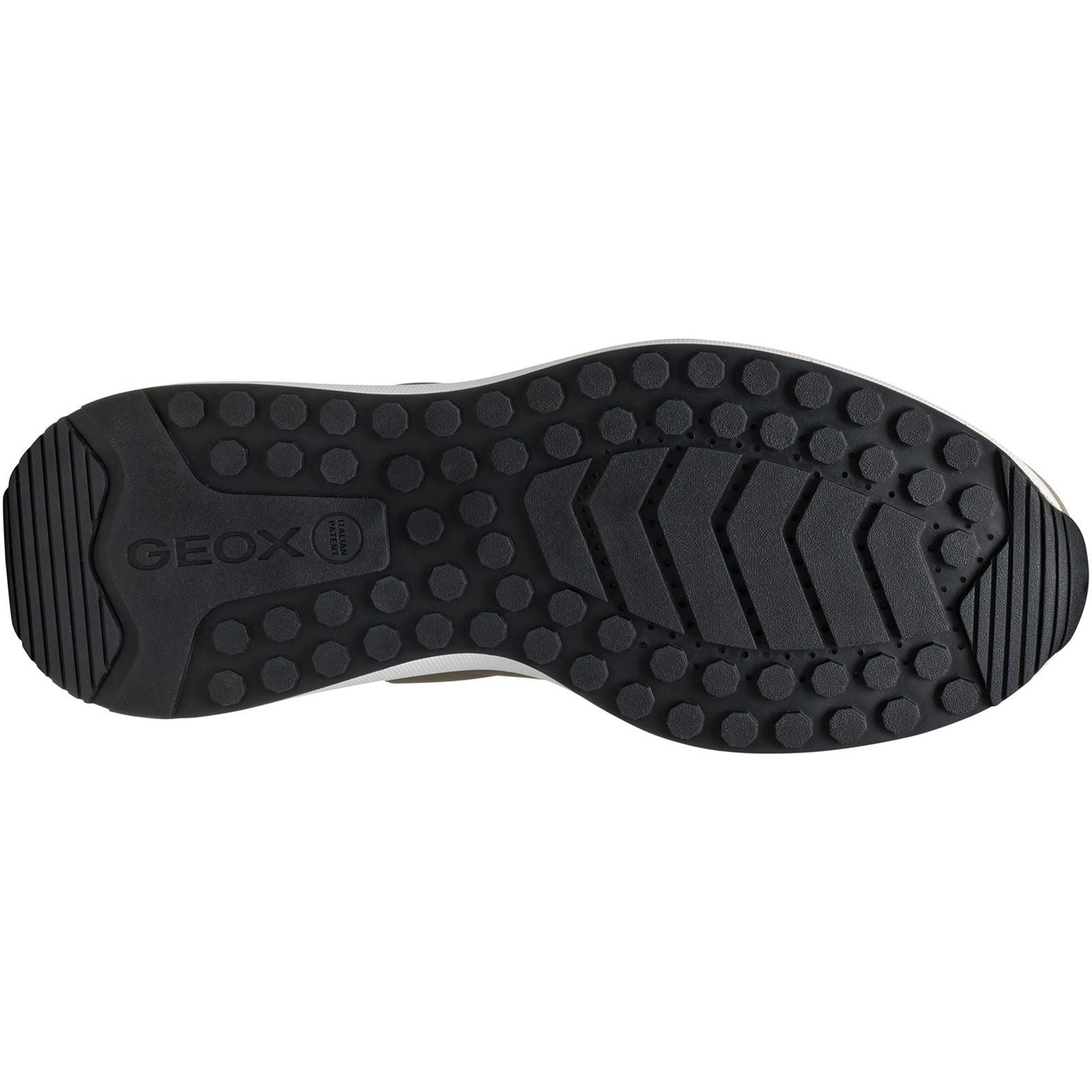 Geox U VOLPIANO Chaussures De Sport Pour Homme En Cuir Vert Sauge