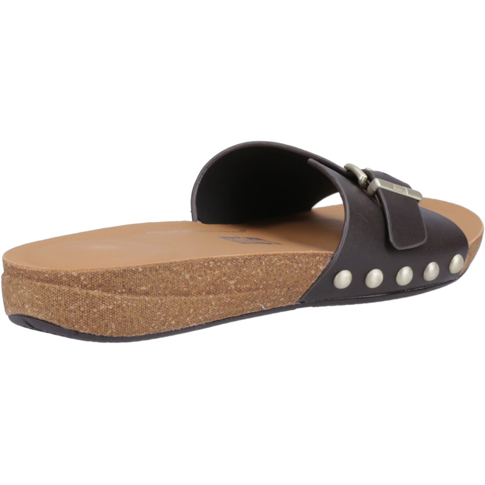 Fitflop iQushion Adjustable Buckle Sandales En Cuir Pour Femmes Marron Chocolat