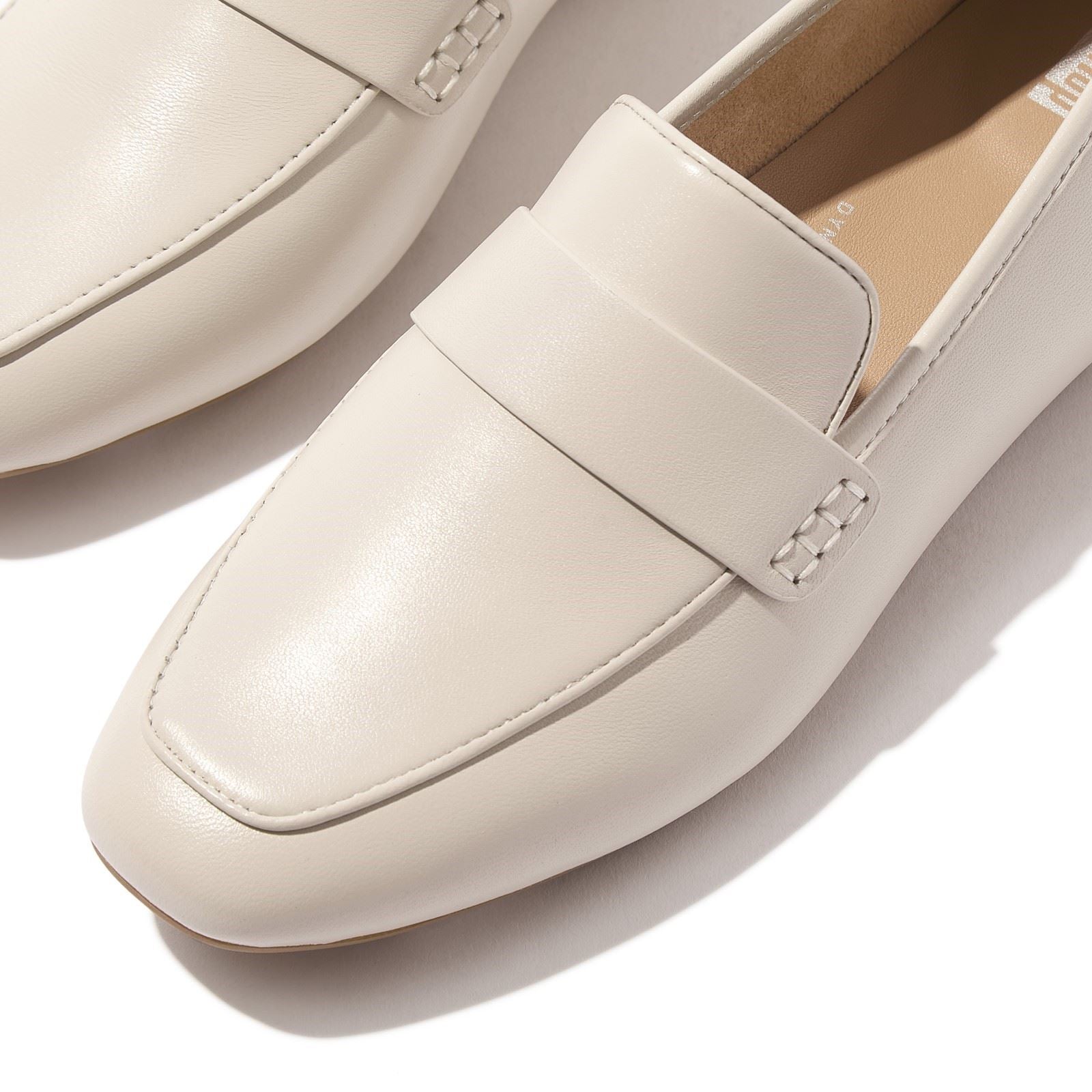 Fitflop Delicato Loafer Mocassins En Cuir Pour Femmes Paris Beige