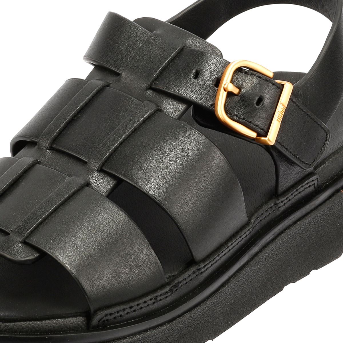 FitFlop GEN-FF Fisherman Sandales Noires Pour Femmes En Cuir
