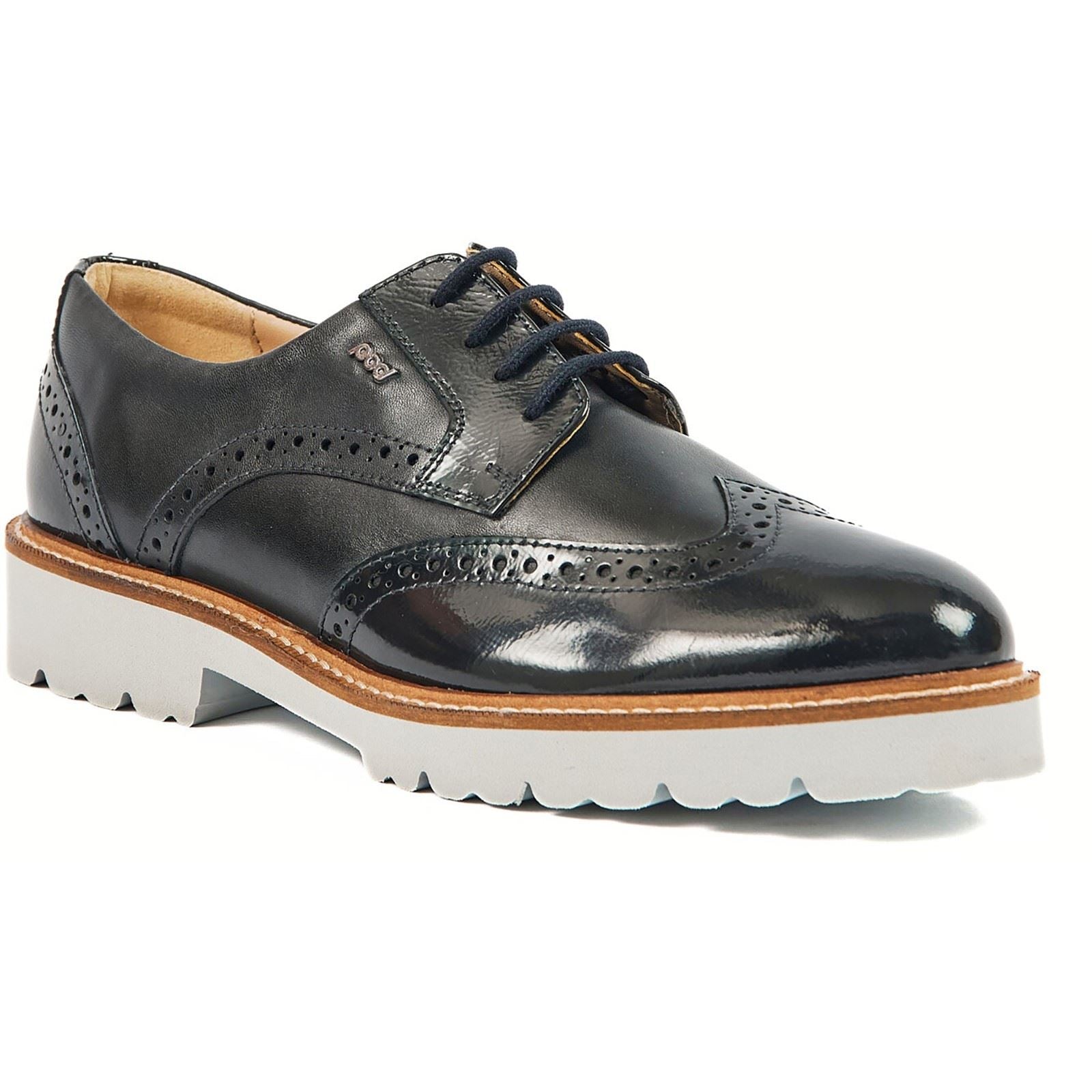 Pod Kortney Chaussures Richelieu En Cuir Verni Pour Femme, Couleur Bleu Marine