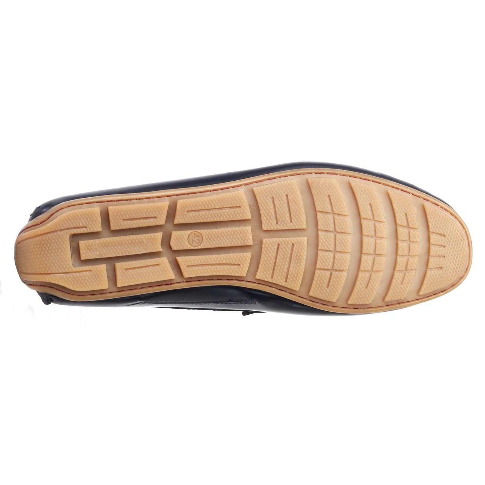 Base London Collins Mocassins En Cuir Pour Hommes Bleu Marine