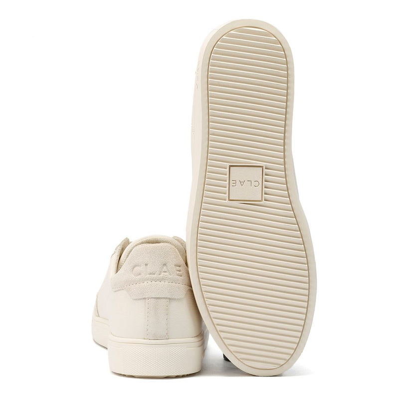 Clae Deane Baskets Blanches En Cuir Pour Hommes