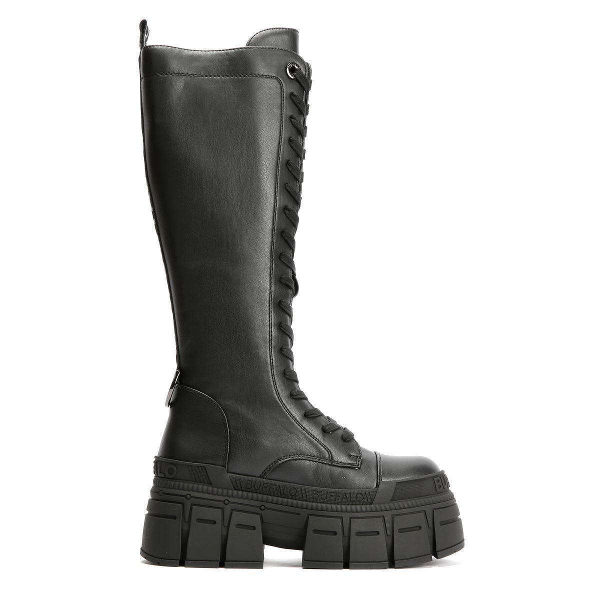 Buffalo Gospher Lace Up High Bottes Noires Pour Femmes