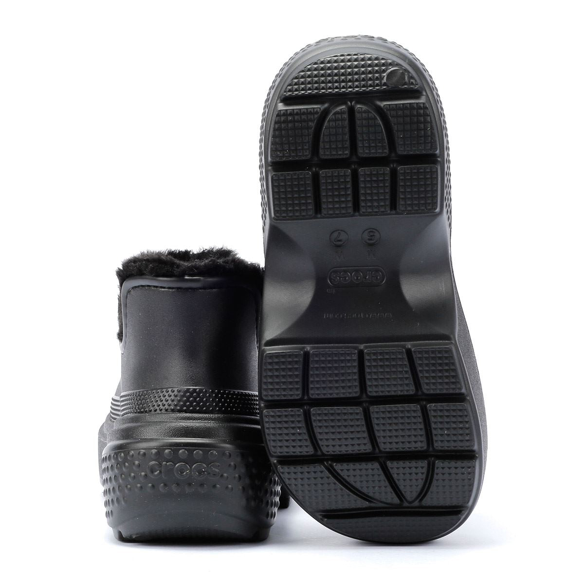 Crocs Stomp Lined Shorty Bottes Noires Pour Femmes