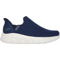 Skechers BOBS Sport B Flex Resilient Baskets Homme En Toile Bleu Marine