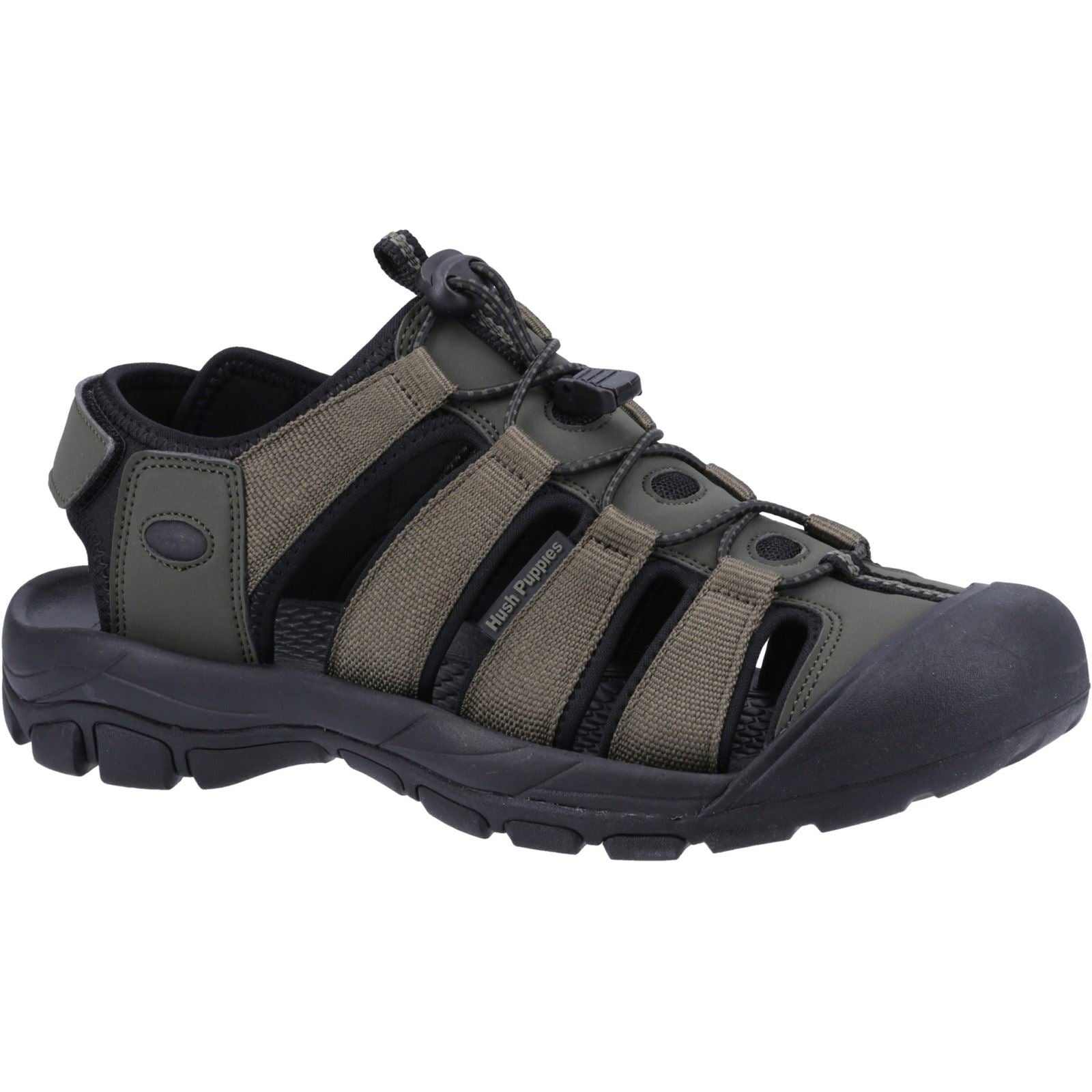 Hush Puppies Peru Sandales Pour Hommes En Polyuréthane/Sangle En Khaki
