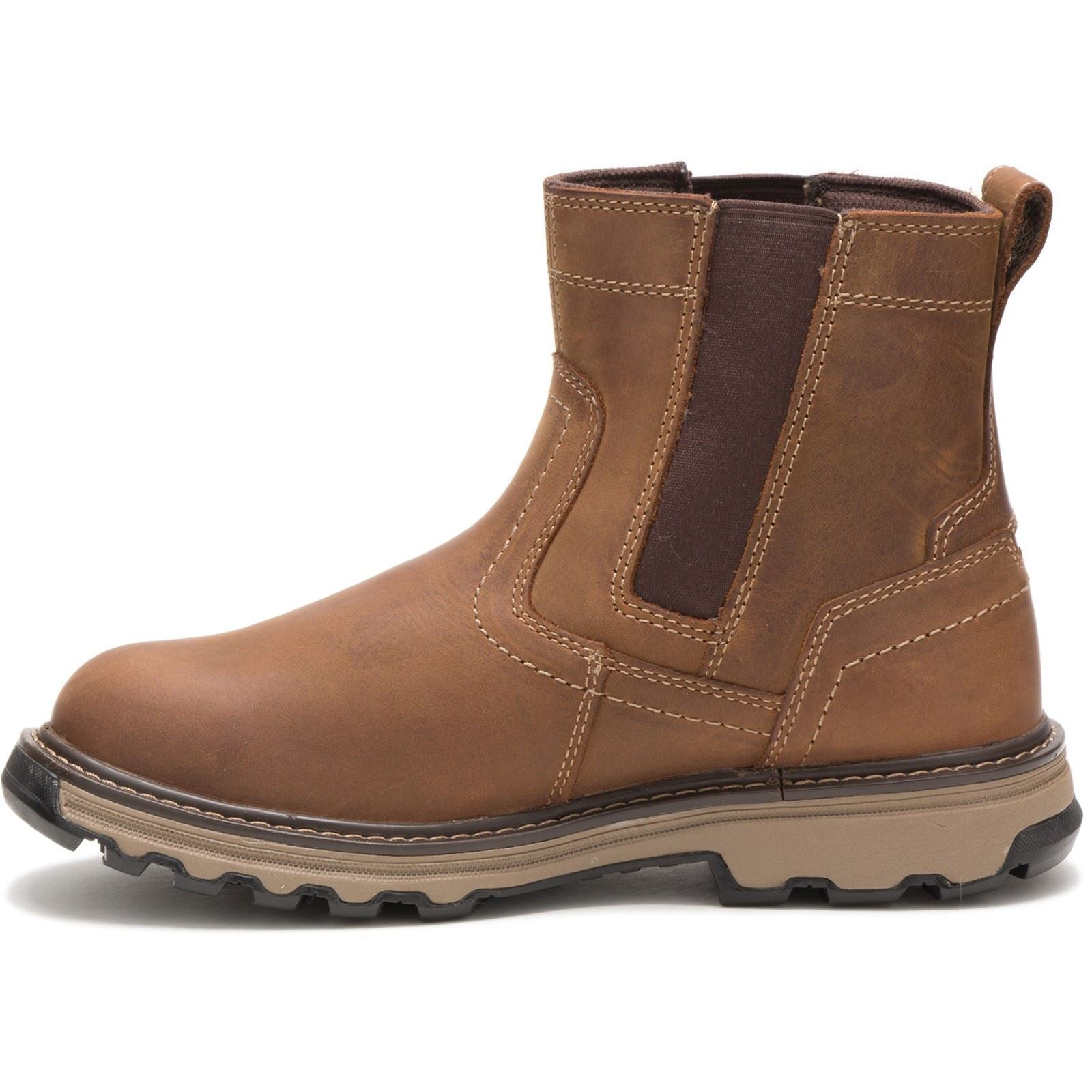 Caterpillar Bottes De Sécurité En Cuir Pelton Beige Foncé