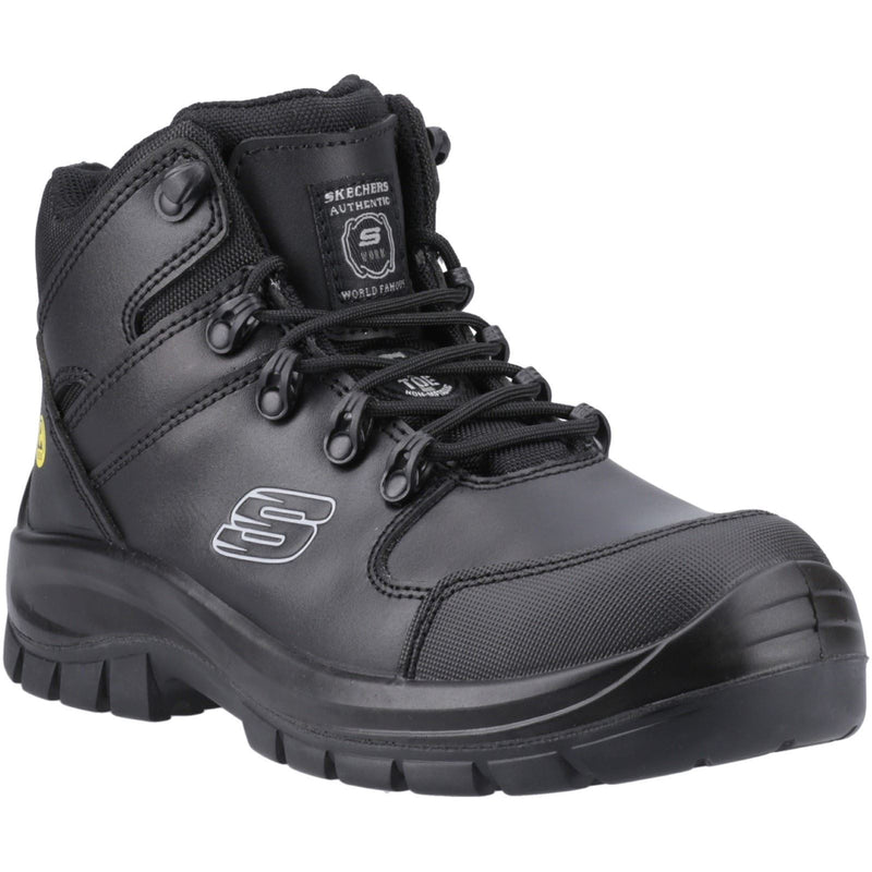 Skechers Workwear Trophus Kilram Bottes De Sécurité En Cuir Pour Hommes Noires