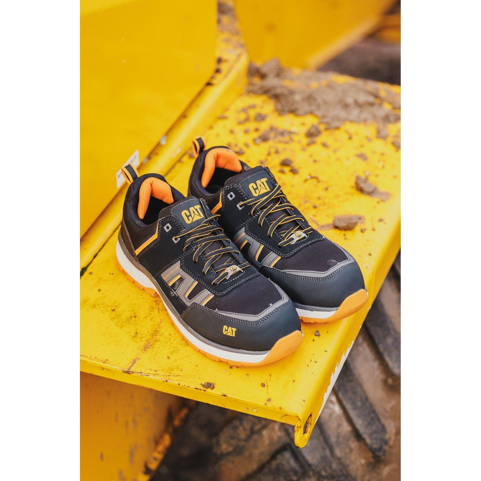 Caterpillar Baskets De Sécurité En Textile Orange Accelerate S3