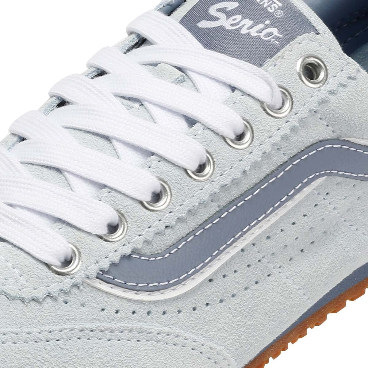 Vans Super Lowpro Baskets Bleues Pour Femmes Suède