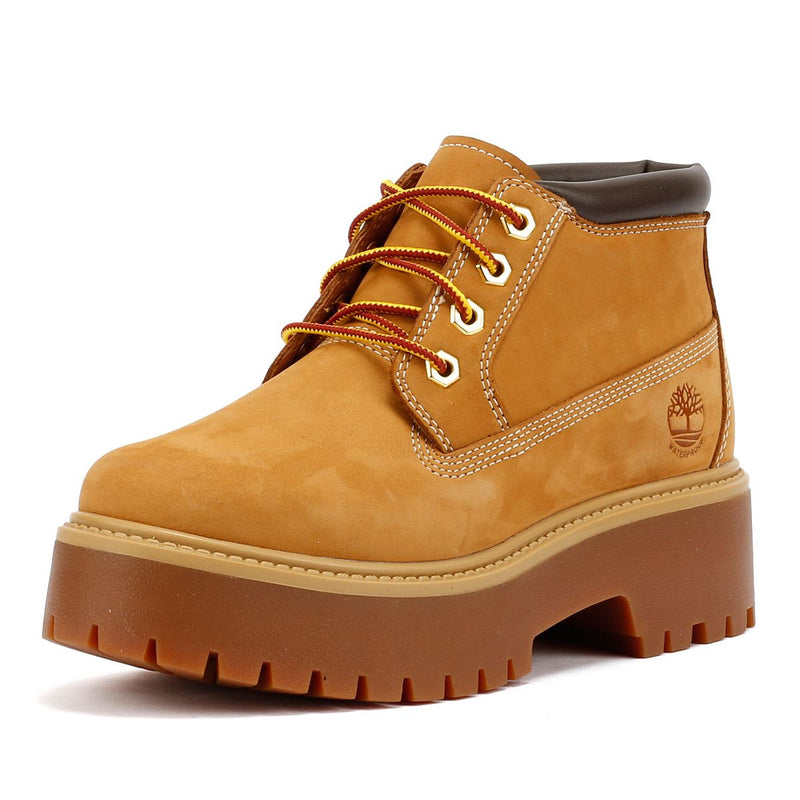 Timberland Stone Street Nellie Bottes En Cuir Jaune Pour Femme