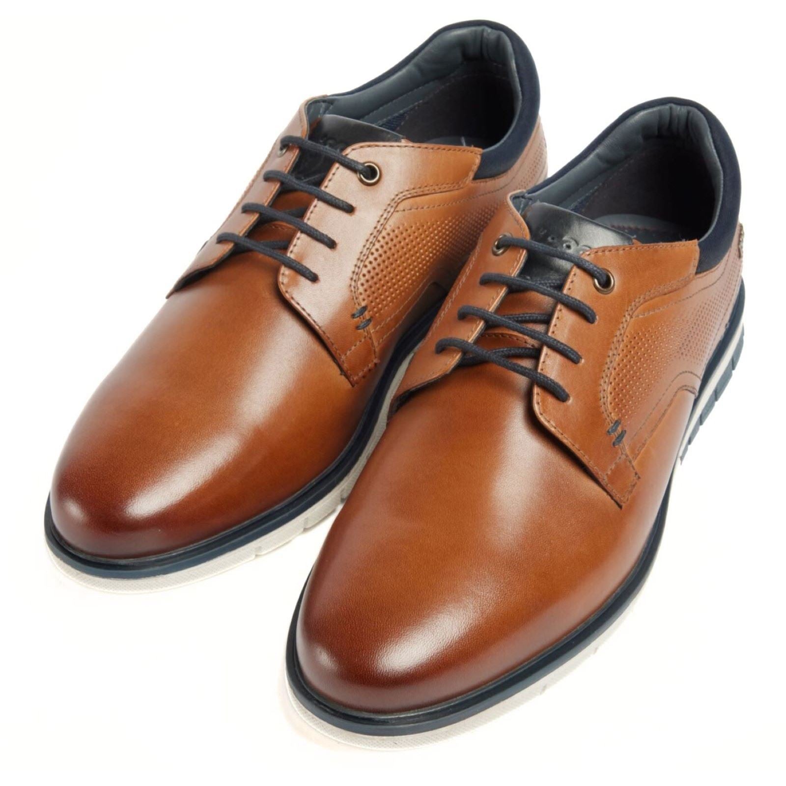 Pod Merlin Chaussures À Lacets En Cuir Pour Homme Couleur Fauve