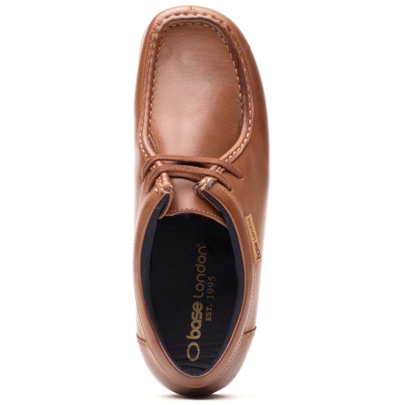 Base London Koko Chaussures Moccasins En Cuir Pour Hommes Tan