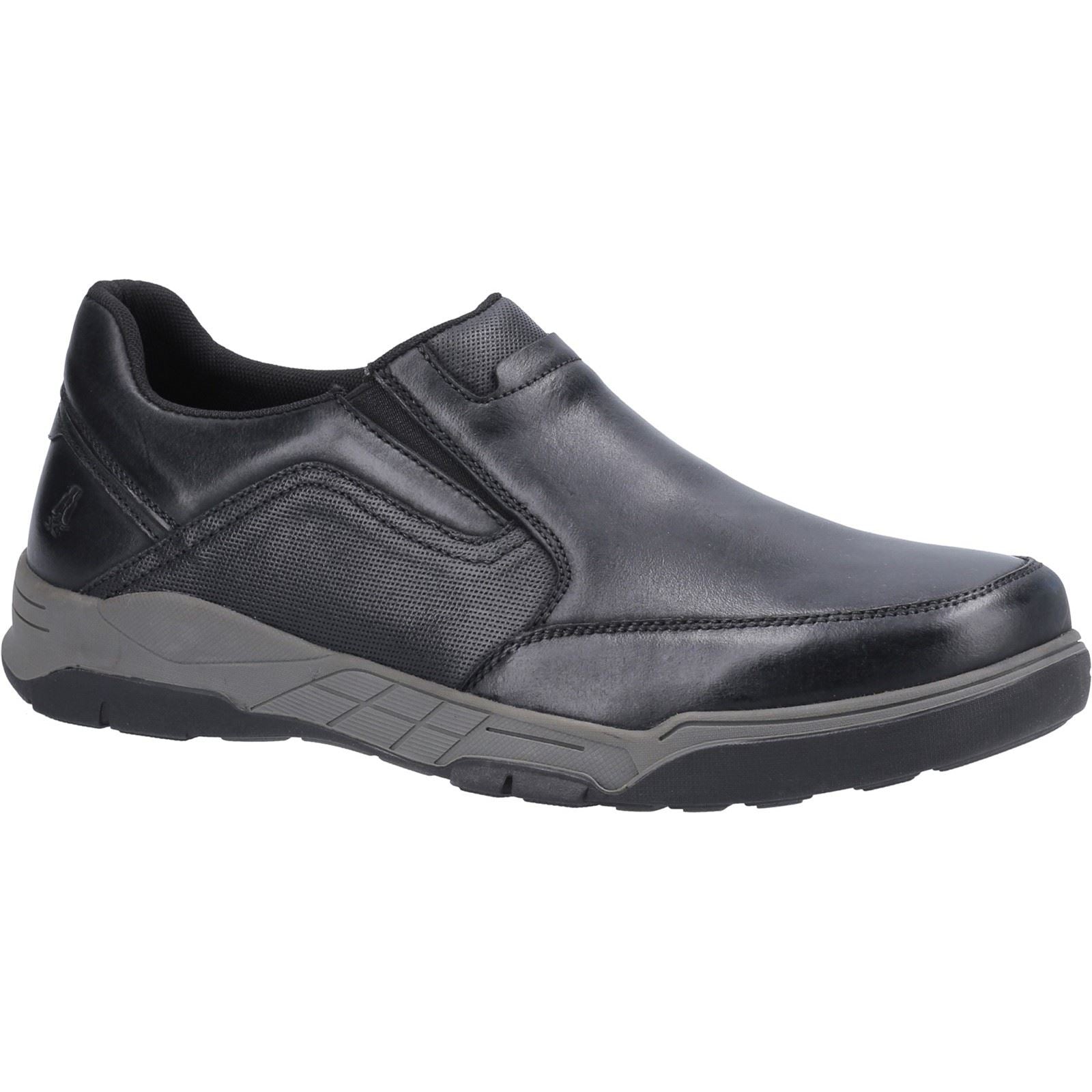 Hush Puppies Fletcher Mocassins Noirs En Cuir Pour Hommes