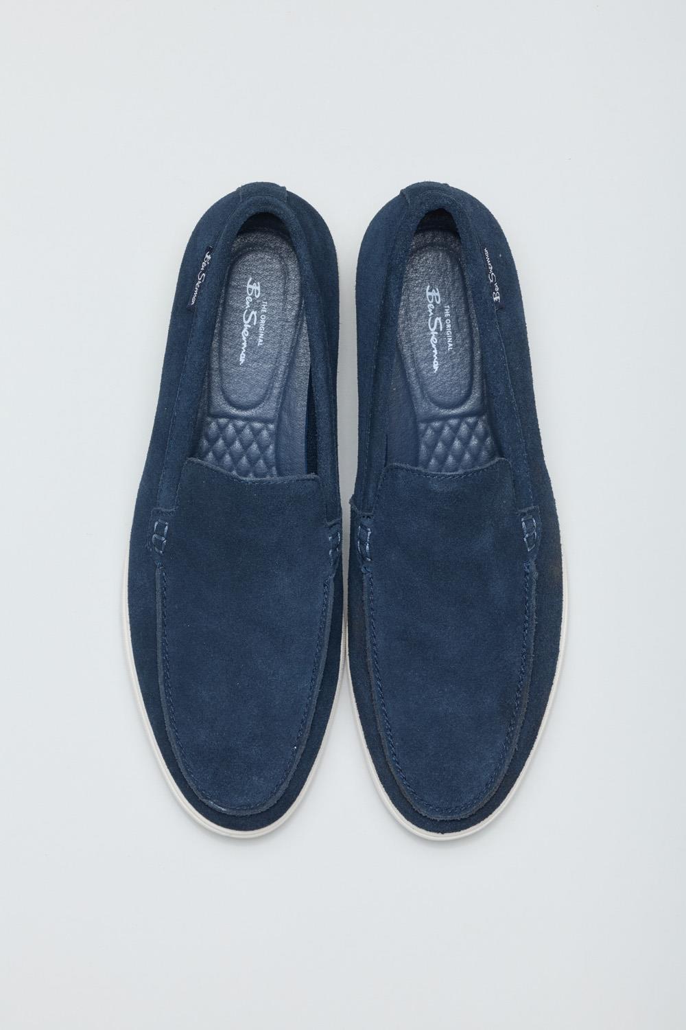 Ben Sherman Amarillo Chaussures Basses Bleues Pour Hommes En Suède