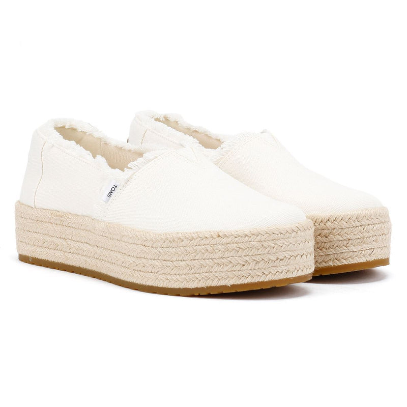 TOMS Valencia Espadrilles Blanches Pour Femme En Toile
