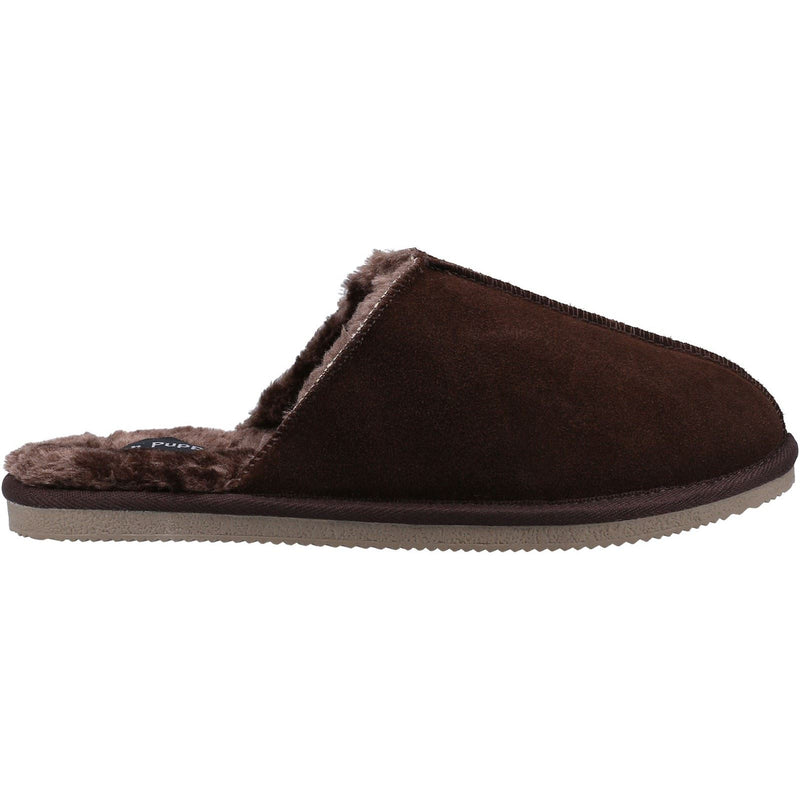 Hush Puppies Coady Pantoufles Pour Hommes En Daim Marron